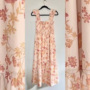 Floral drape dress with pockets